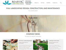 Tablet Screenshot of majesticlandscapingdesign.com